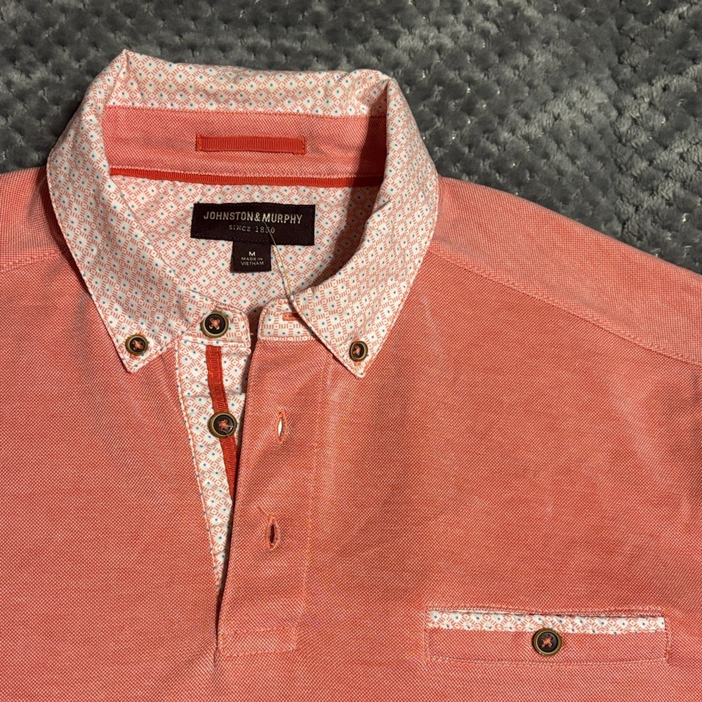 Johnston‎ & Murphy Coral Polo Shirt